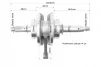 Коленвал+подшипники+шестерня 70cc, DELTA, YQ-318040 - 2
