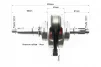 Коленвал+подшипники+шестерня 110cc-Active, DELTA, YQ-338187 - 2