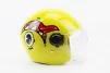 Шлем детский открытый Т68, жёлтый с красно-бело-чёрным рисунком, ШОЛОМИ, YQ-360065 - 3