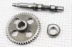 Распредвал+шестерня Z-15, d-20мм+шестерня Z-48, d-24мм+кулачок+подшипник 6205 R175A/R180NM, D175/180N, YQ-603009 - 2