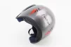 Шлем открытый HK-215, СЕРЫЙ с красным рисунком (незначительные отличия рисунков), ШОЛОМИ, YQ-360381 - 2