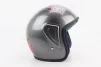 Шлем открытый HK-215, СЕРЫЙ с красным рисунком (незначительные отличия рисунков), ШОЛОМИ, YQ-360381 - 3