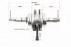 Колінвал+підшипники+шестерня 110cc-Active, ACTIVE, YQ-320035 - 2