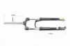 Вилка 27,5" амортизаційна, без різьби 1-1/8" (28,6мм), шток 255мм, з ходом 100мм, Disk-brake, пружинно-оливна, Lockout, - 4