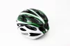 Шлем велосипедный M (54-57 см) съёмный козырёк, 18 вент. отверстий, чёрно-бело-зелёный AV-01, FIX-408106 - 2