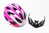 Шлем велосипедный M (54-57 см) съёмный козырёк, 18 вент. отверстий, бело-розовый AV-01, FIX-408109 - 1