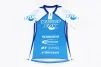 Футболка (Джерси) мужская M-(Polyester 100%), короткие рукава, свободный крой, бело-синяя, FIX-408137 - 1