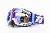 Очки кроссовые/эндуро/АТV, бело-синие (затемненное стекло), FIX-207876 - 1