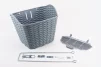 Корзина багажная передняя 26" с крышкой, пластмассовая, серая TH-059, FIX-409269 - 1