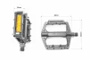 Педали MTB широкие 9/16" (100x100x24mm) алюминиевые, чёрные, FIX-207918 - 2