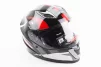 Шолом інтеграл, закритий BLD-M62 М (57-58см), ЧОРНИЙ/БІЛО-ЧЕРВОНИЙ, FIX-206620 - 1