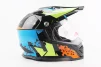 Шлем кроссовый/эндуро/АТV со стеклом BLD-819-7 S (55-56см), ЧЕРНЫЙ/ЖЕЛТО-СИНИЙ, FIX-206653 - 3