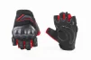 Перчатки мотоциклетные без пальцев M-Чёрно-Красные, тип 2, FIX-355107 - 1