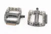 Педали MTB широкие 9/16" (102x97x26mm) поликарбонатные, чёрно-прозрачные NW-366PC, FIX-411122 - 1