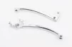 Важелі керма лівий, правий к-кт 2шт (під диск. / барабан. гальмо) Suzuki AD50 "хром", FIX-308531 - 2