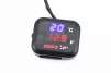 ВОЛЬТМЕТР с дисплеем, красный циферблат + датчик температуры воздуха + крепление (универсальный, компактный), FIX-337958 - 3