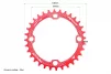 Звезда передняя MTB Narrow Wide 32Т (BCD:104мм), алюминиевая, красная, FIX-411412 - 2