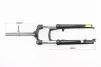Вилка 26" амортизационная, без резьбы 1-1/8" (28,6мм), шток 240мм, с ходом 100мм, V/Disk-brake, Preload, алюминиевая, чёрная XCM - 4
