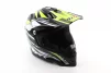Шолом кросовий/ендуро/АТV BLD-819-7 S (55-56см), ЧОРНИЙ/НЕОНОВО-ЖОВТИЙ, FIX-360021 - 1