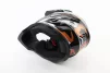 Шолом кросовий/ендуро/АТV BLD-819-7 М (57-58см), ЧОРНО-ПОМАРАНЧЕВИЙ, FIX-360025 - 2