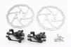 Гальмо Disk-brake переднє (F160/R140мм)+заднє (F180/R160мм), диски 160мм, кріпл. 6 болтів, чорні, FIX-411830 - 1