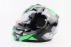 Шлем модуляр, закрытый с откидным подбородком+откидные очки BLD-159 S (55-56см), ЧЕРНО-ЗЕЛЕНЫЙ, FIX-360111 - 4
