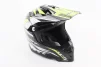 Шолом кросовий/ендуро/АТV BLD-819-7 L (59-60см), ЧОРНИЙ/НЕОНОВО-ЖОВТИЙ, FIX-360418 - 1