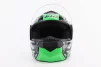 Шлем модуляр, закрытый с откидным подбородком+откидные очки BLD-159 L (59-60см), ЧЕРНО-ЗЕЛЕНЫЙ, FIX-360428 - 7