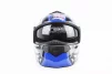 Шлем модуляр, закрытый с откидным подбородком+откидные очки BLD-159 М (57-58см), ЧЕРНО-СИНИЙ, FIX-360431 - 6