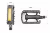 Педали CHILD 9/16" (95x61x21mm) пластиковые, чёрные NW-85A, FIX-412142 - 2