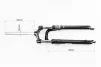 Вилка 27,5" амортизационная, без резьбы 1-1/8" (28,6мм), шток 255мм, с ходом 60мм, Disk-brake, чёрная CH-386, FIX-209536 - 3