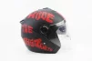 Шлем открытый с очками 707 S, чёрный матовый с красным рисунком, ШОЛОМИ, YQ-360083 - 4
