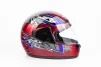 Шлем интеграл HF-101 M, красный с рисунком Q23-R, ШОЛОМИ, YQ-330654 - 3