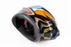 Шлем интеграл HF-126S L (59-60см), чёрно-оранжевый Q250, ШОЛОМИ, YQ-360537 - 2