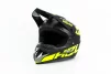 Шлем кроссовый 117 M (57-58см), чёрно-салатовый мат HELMO, ШОЛОМИ, YQ-360531 - 3