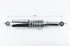 Амортизатор задній JH/CB/CG-330мм, D-55мм (втулка 12мм / втулка 10мм) стакан, регул., хром, ЗЧ-МОТО, YQ-357469 - 2