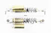 Амортизатор задній JH/CB/CG-340мм*d-60мм (втулка 12мм / втулка 10;12мм) газовий регул., хром к-кт 2шт, ЗЧ-МОТО, YQ-351391 - 3