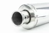 Глушник ПРЯМОТОЧНИЙ без коліна 420x100мм TUNING, хром тип 2, ЗЧ-СКУТЕР, YQ-317375 - 3
