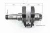 Коленвал ZH1105 (Dцапфы-70мм, Dшейки-65мм, Dцапфы-70мм)+шестерня, D(ZS1100), YQ-610166 - 2