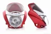 Обтічник з фарою HONDA CBF125 червоний, QT-016829 - 1