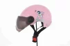 Шлем каска детский "STOCK" (#2, розовый, матовый, визор тонированный), QT-038629 - 1