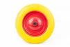 Колесо на тачку "ПЕНОПОЛИУРЕТАН" 3,00-8 (13х3), под ось 12мм, жёлто-красное, ШИНИ, YQ-303869 - 3