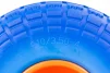 Колесо на тачку "ПЕНОПОЛИУРЕТАН" 3,50-4, пром-подшипники под ось 20мм, сине-оранжевое, ШИНИ, YQ-303872 - 2
