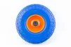 Колесо на тачку "ПІНОПОЛІУРЕТАН" 3,50/4,10-4, пром-підшипники під вісь 16мм, синьо-помаранчеве, ШИНИ, YQ-353642 - 3
