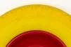 Колесо на тачку "ПІНОПОЛІУРЕТАН" 4,00-6, пром-підшипники під вісь 12мм, жовто-червоне, ШИНИ, YQ-303722 - 2