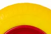 Колесо на тачку "ПІНОПОЛІУРЕТАН" 4,00-8, пром-підшипники під вісь 16мм, жовто-червоне, ШИНИ, YQ-303532 - 2