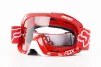 Очки кроссовые/эндуро/АТV, красные (прозрачное стекло), FIX-210729 - 1