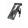 Держатель-чехол телефона 175х108мм на руль, Ziplock, сенсорная плёнка, влагозащитный, быстросъёмный, регулируемый, чёрный GUB 919, - 1