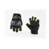 Перчатки мотоциклетные без пальцев M, чёрно-салатовые, мото ЕКІПІРУВАННЯ, YQ-355100 - 1