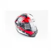 Шлем интеграл ZS-811 ANNIVERSARY М (57см), красный с рисунком AL41, ШОЛОМИ, YQ-360494 - 1